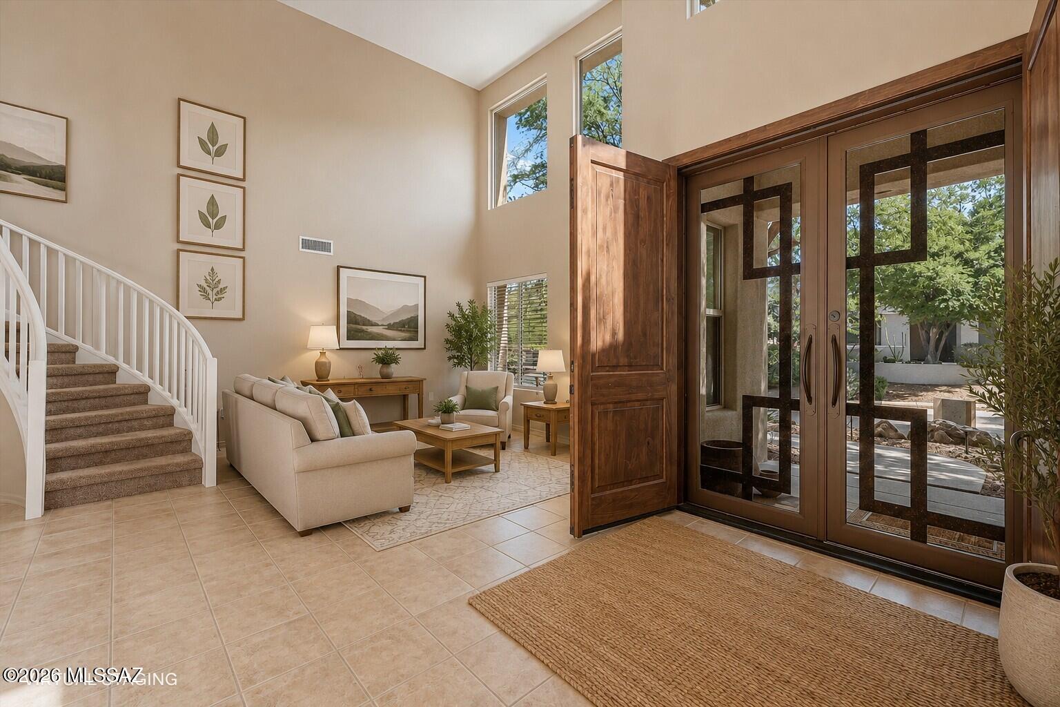 7452 East Ridge Point Road Tucson, AZ 85750 - Photo 5 of 24 Foyer and Living Room