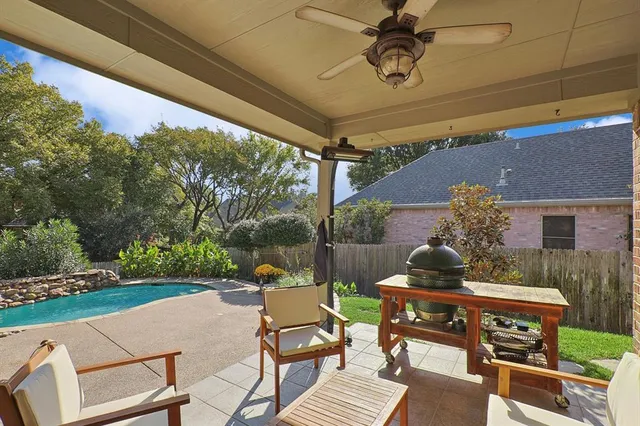 a view of swimming pool with a yard