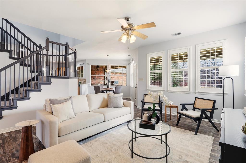 1904 Strait Lane Flower Mound, TX 75028 - Photo 8 of 33 a living room with furniture and floor to ceiling windows