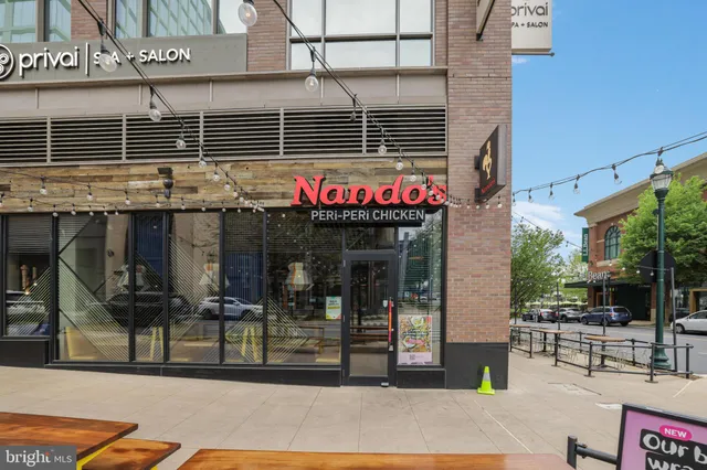 a view of street with sitting area