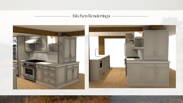 a kitchen with a stove and a microwave