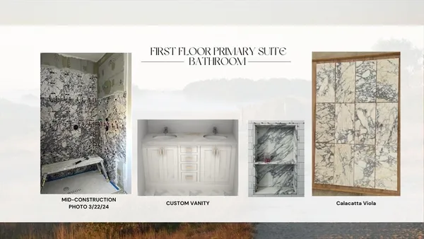 a bathroom with a sink and mirror