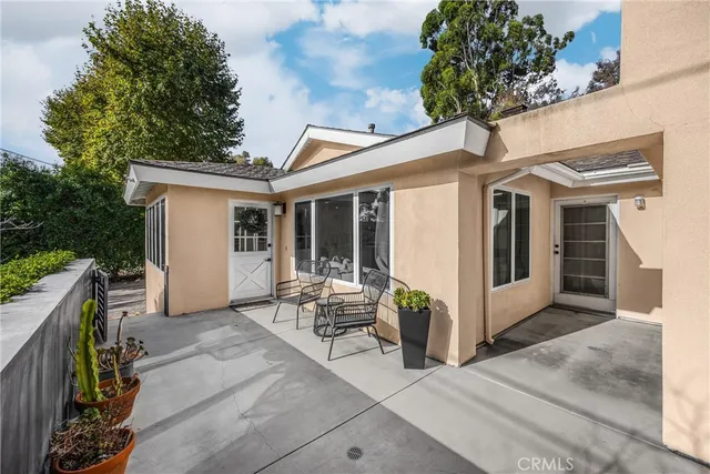 a view of a house with patio