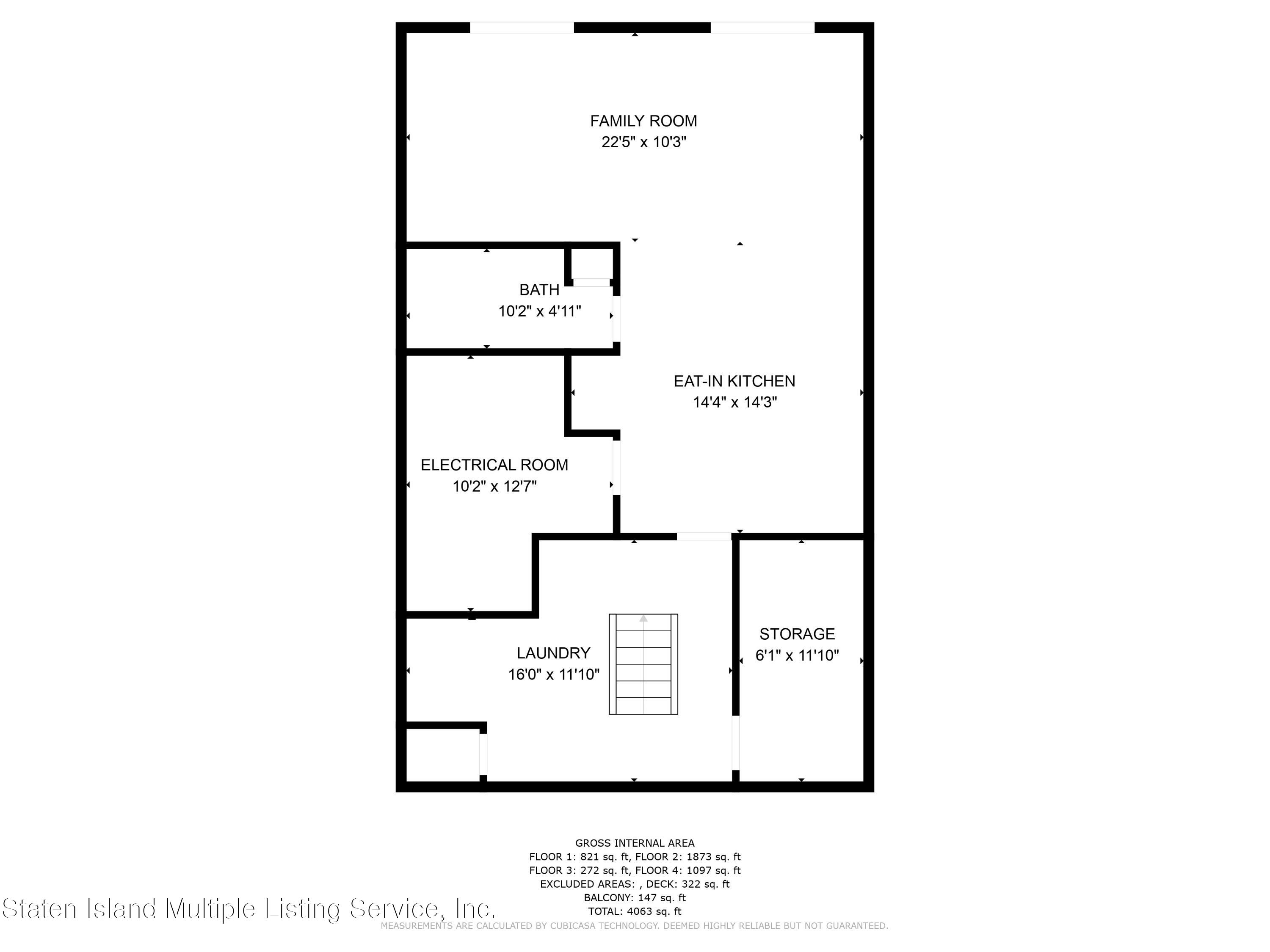 50 Wards Point Avenue Staten Island, NY 10307 - Photo 48 of 52 LEVEL 1 FLOORPLAN