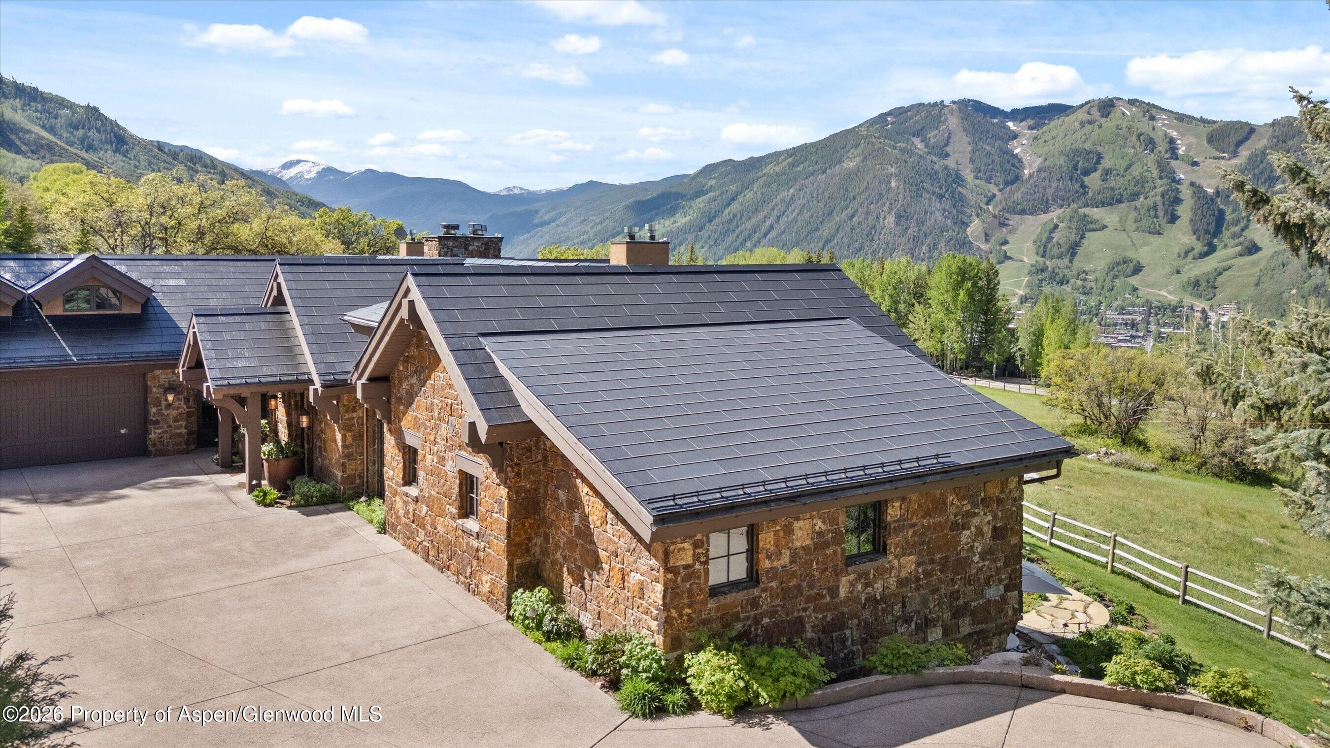 1682 Red Mountain Road Aspen, CO 81612 - Photo 37 of 42 Auto Court with Drone View