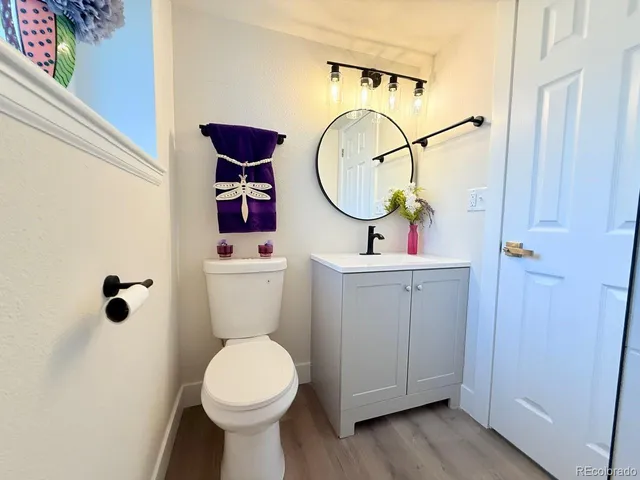 an empty room with cabinet