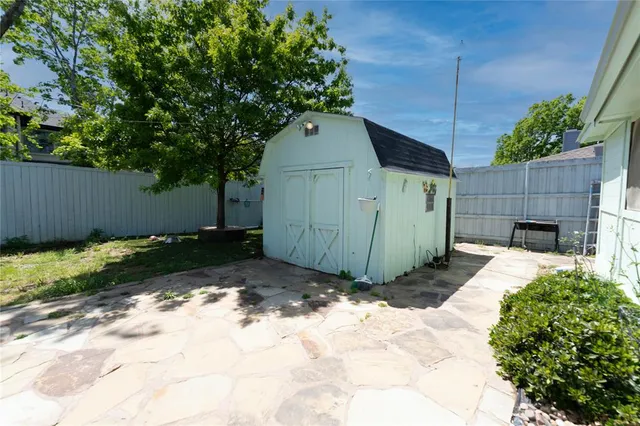 a backyard of a house