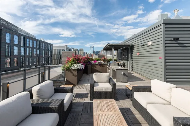 a outdoor space with furniture