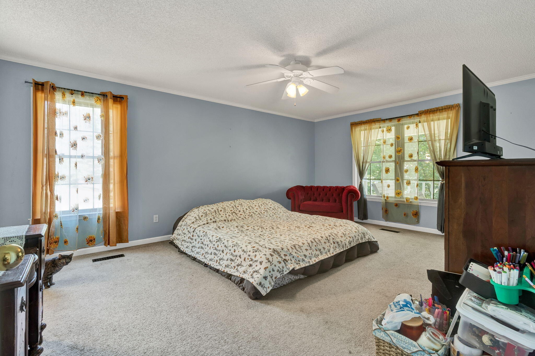 1582 Eads Bluff Road Northwest Georgetown, TN 37336 - Photo 15 of 57 a bedroom with a bed mirror and a window