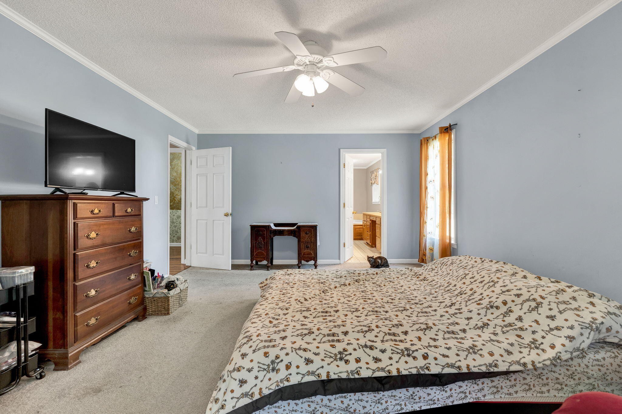 1582 Eads Bluff Road Northwest Georgetown, TN 37336 - Photo 16 of 57 a bedroom with a bed and a flat screen tv