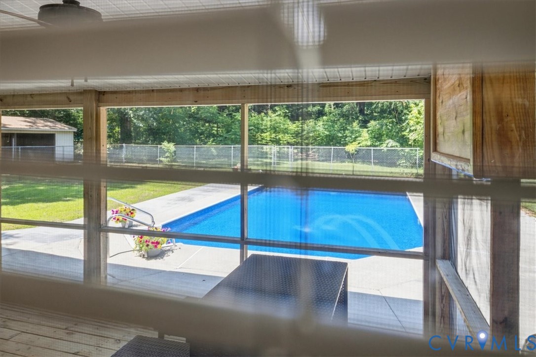 404 Bermuda Hundred Road Chester, VA 23836 - Photo 23 of 37 Screened porch with wood-finish flooring and a cei