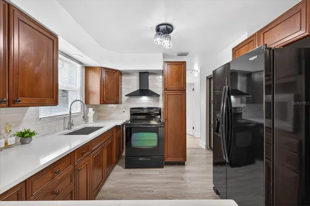a bathroom with a shower and a mirror