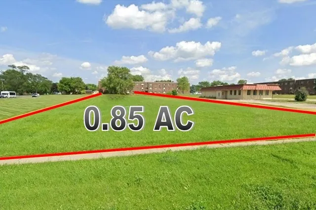 a view of a street with sign board