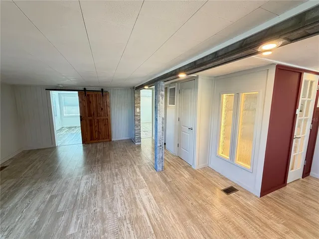 a room with storage and utility