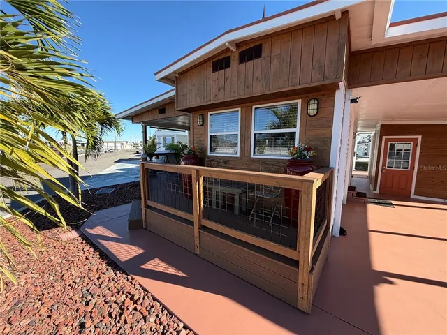 a view of a house with a balcony