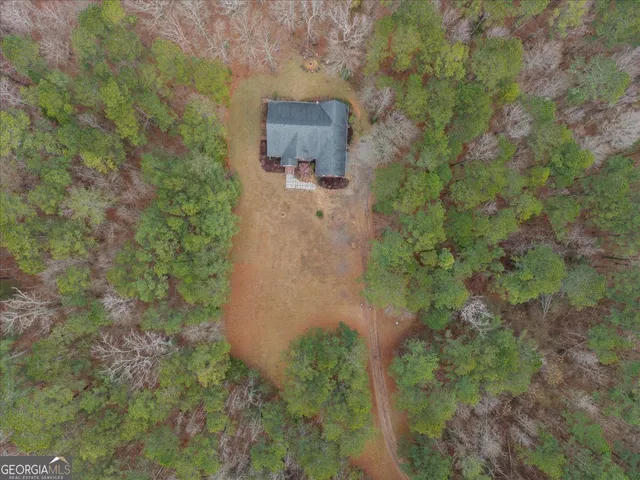 a bird view of a house
