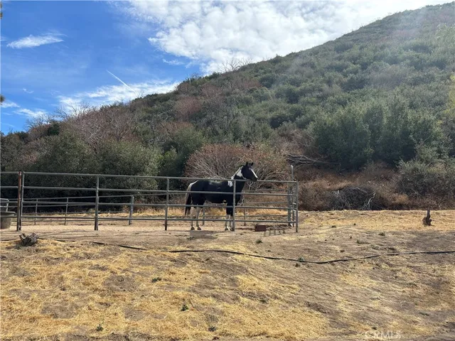 a view of roof and tree