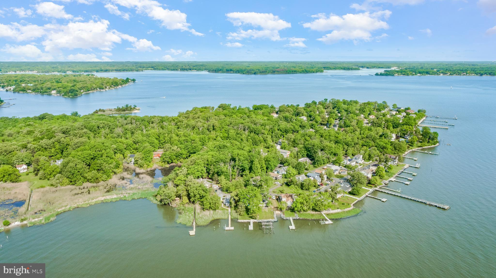 4749 Oak Road Shady Side, MD 20764 - Photo 49 of 51 Aerial view of the shore line and West River.