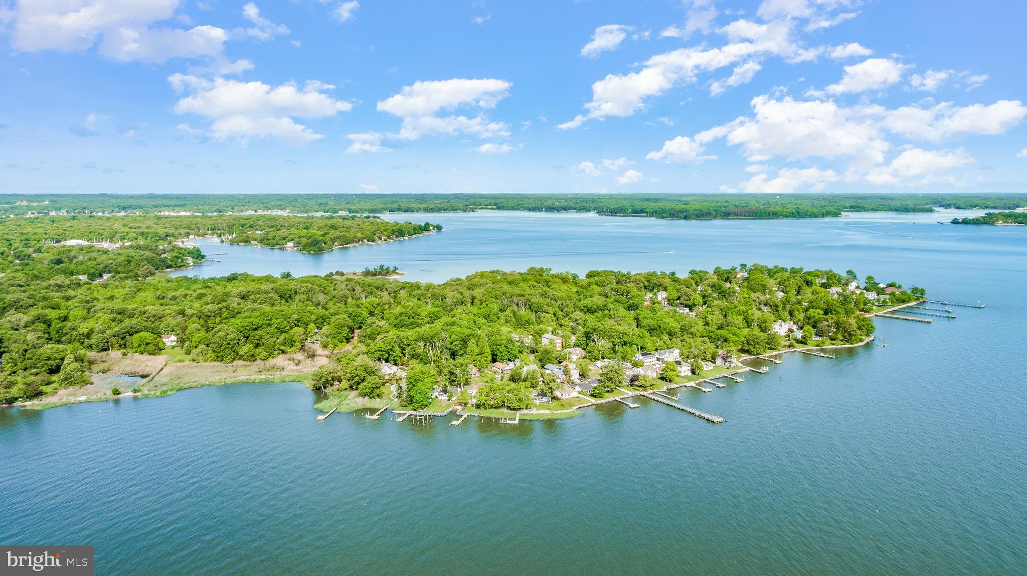 4749 Oak Road Shady Side, MD 20764 - Photo 50 of 51 Aerial view of the shore line and West River.