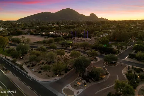 a view of city and mountain