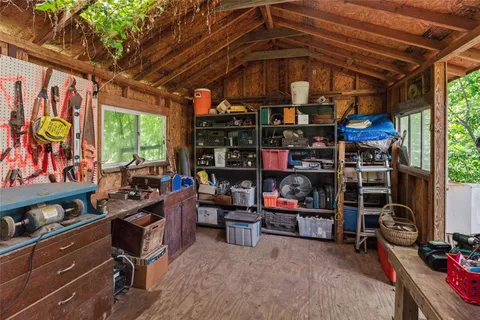 a view of store room with window