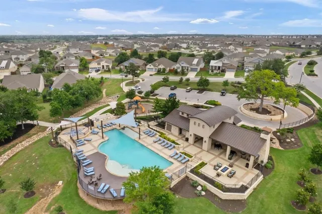 an aerial view of multiple house