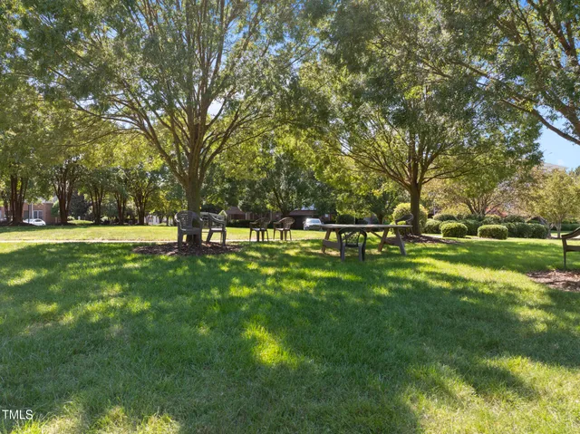 a view of yard with green space