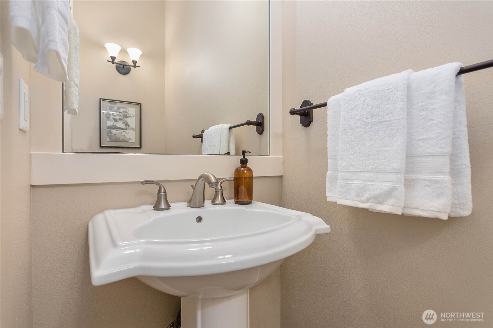 61 Windward Drive Bellingham, WA 98229 - Photo 19 of 36 a bathroom with a sink and a mirror