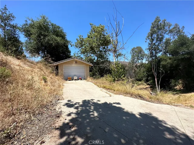 a view of a yard with a tree