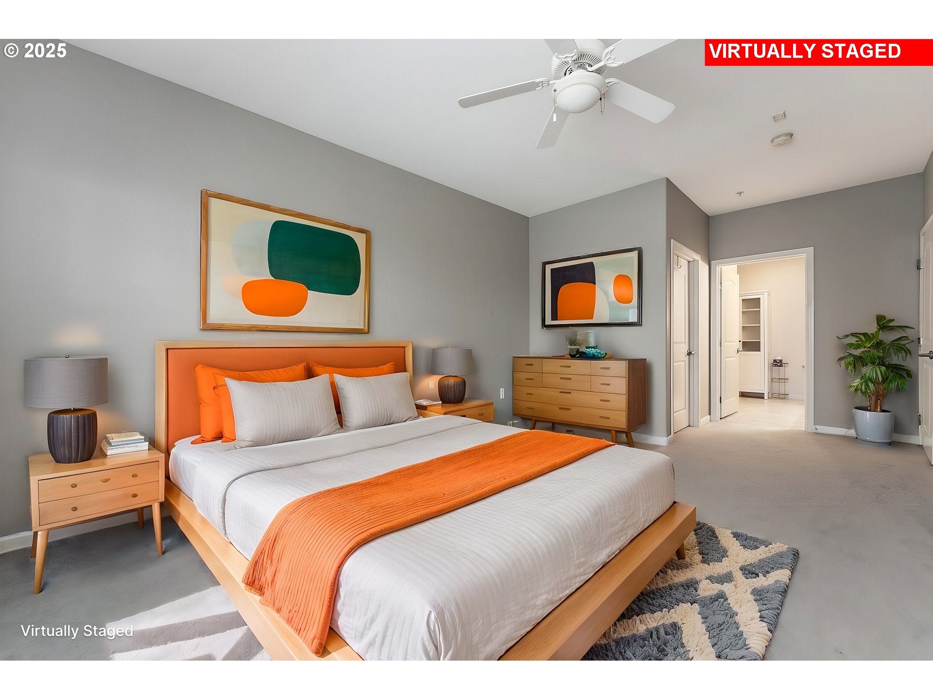 20508 Southwest Roy Rogers Road, Unit 328 Sherwood, OR 97140 - Photo 16 of 48 a bedroom with a bed and a chandelier