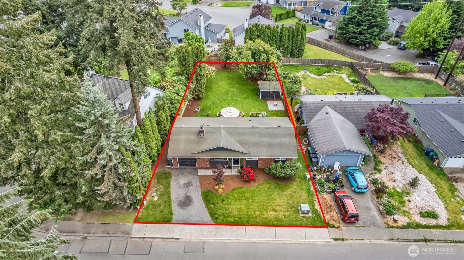 616 212th Street Southwest Bothell, WA 98021 - Photo 26 of 28 an aerial view of a house having yard