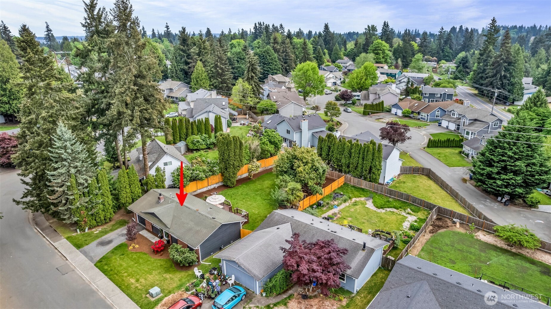 616 212th Street Southwest Bothell, WA 98021 - Photo 27 of 28 an aerial view of a house with a garden