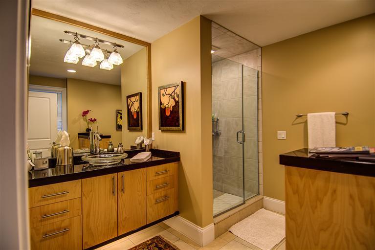 3 Harbor Ridge Road Mashpee, MA 02649 - Photo 31 of 34 a bathroom with a sink a mirror and a shower