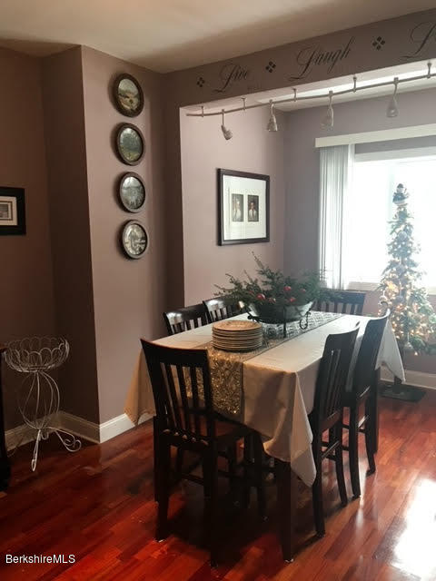 29 Valley View Road Becket, MA 01223 - Photo 25 of 36 a view of a dining room with furniture and wooden floor
