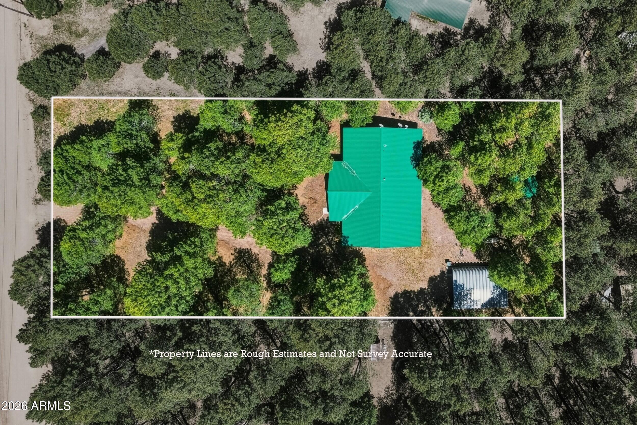 1233 Merzville Road Forest Lakes, AZ 85931 - Photo 41 of 42 Aerial LOT LINES