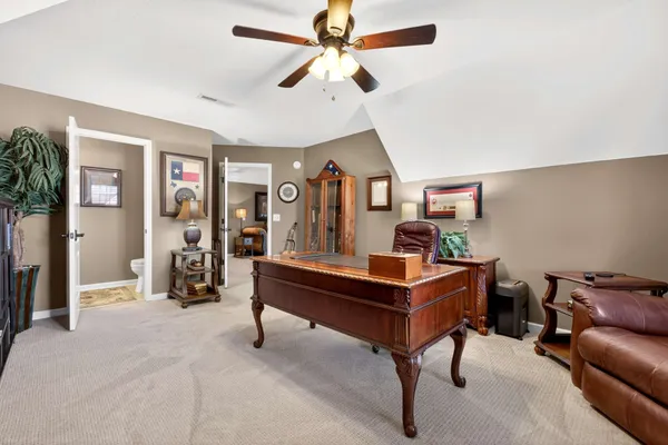 a room with furniture