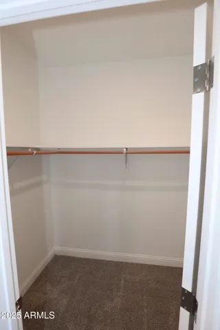 a view of small space with racks on the wall