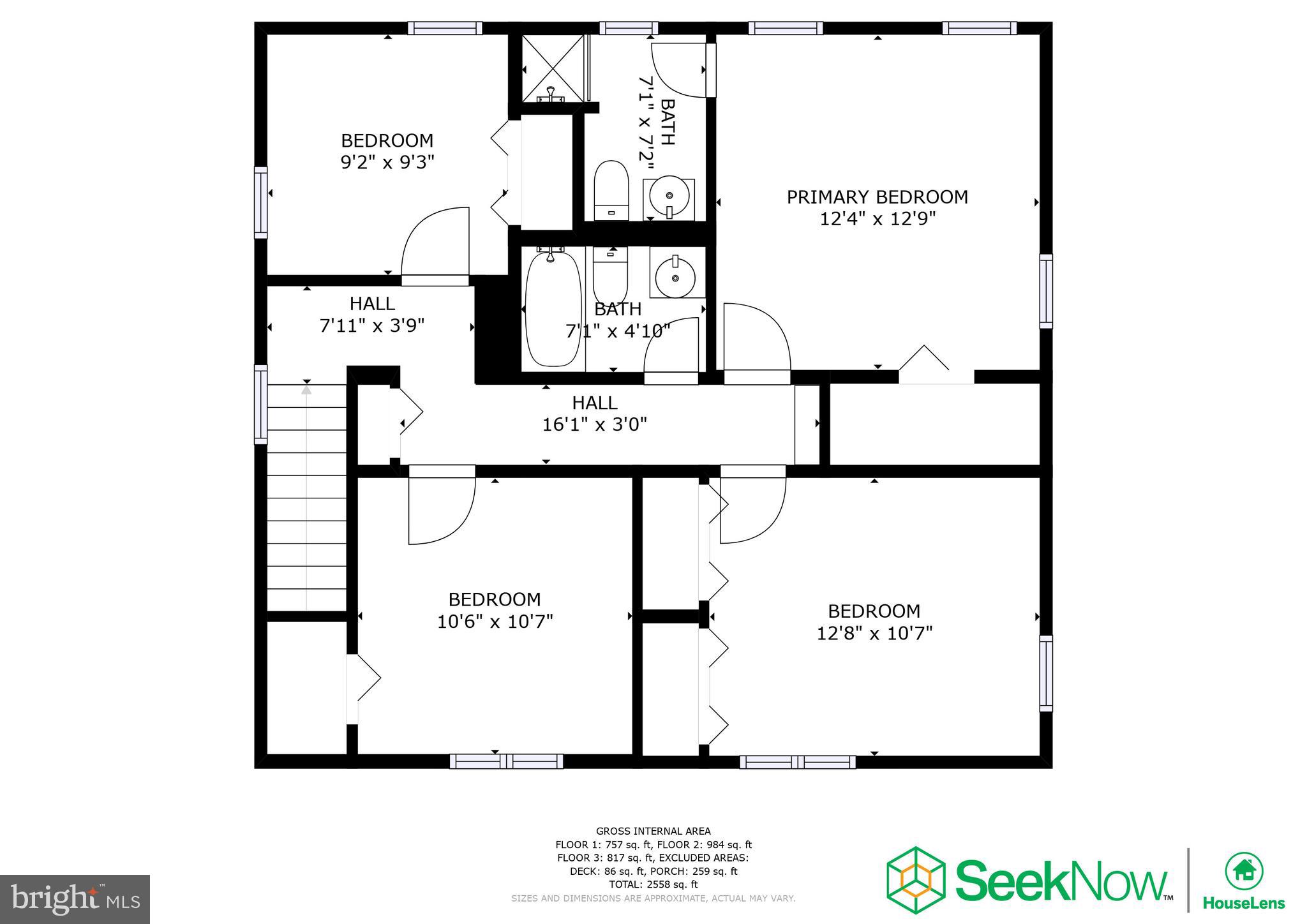 9308 Emory Grove Road Gaithersburg, MD 20877 - Photo 44 of 45 Upper level floor plan