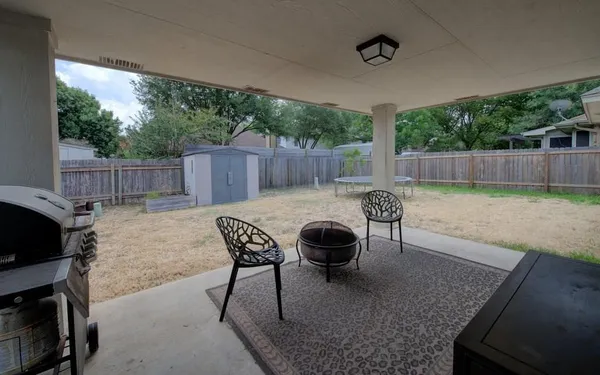 a house view with a garden space