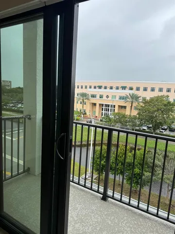 a view of city from balcony