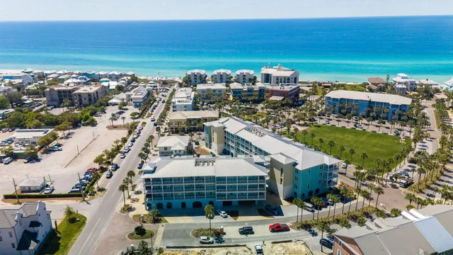 an aerial view of multiple house