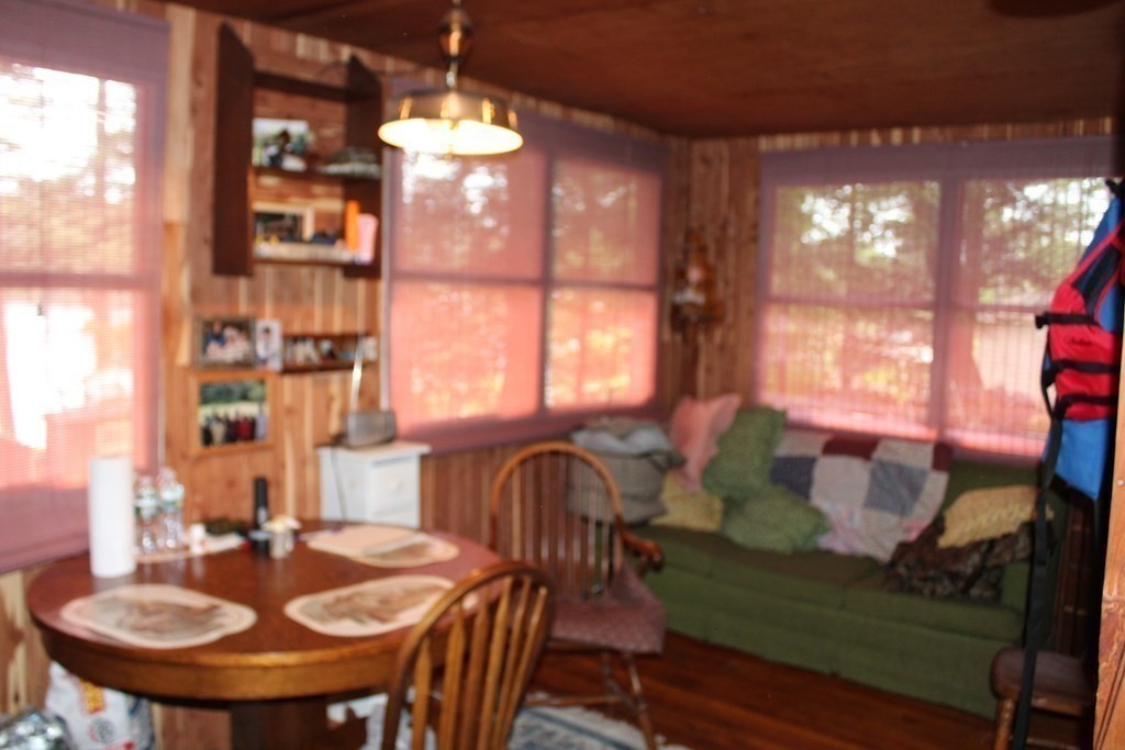 319 Wendell Road Warwick, MA 01378 - Photo 9 of 16 a view of a dining room with furniture and chandelier