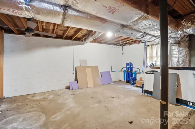 a view of a room with storage