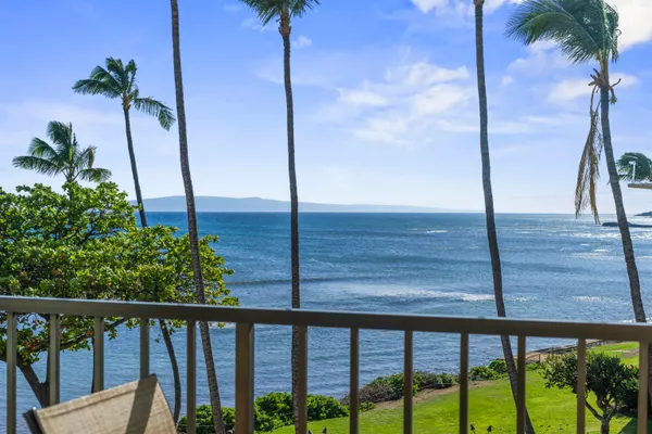 a view of ocean from a balcony
