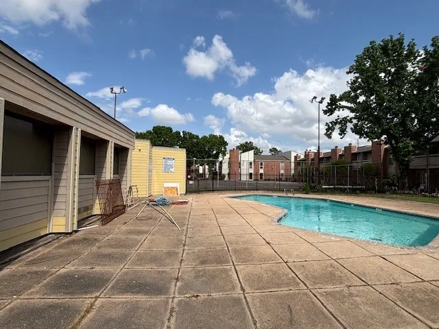 a view of a backyard with garden