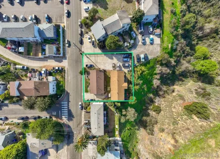 an aerial view of multiple house