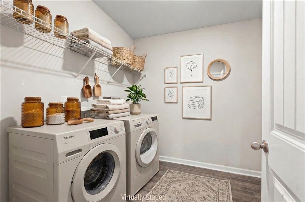 616 Hydrangea Lane Bremen, GA 30110 - Photo 21 of 49 a view of storage and utility room with washer and dryer