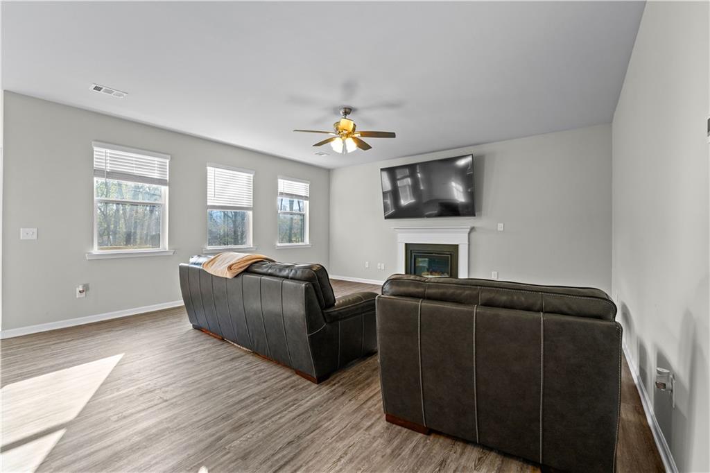 616 Hydrangea Lane Bremen, GA 30110 - Photo 6 of 49 a living room with furniture a fireplace and a flat screen tv