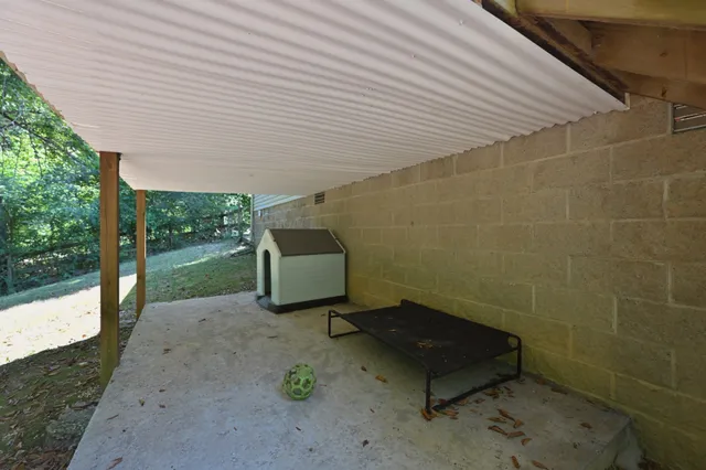 a house view with a backyard space