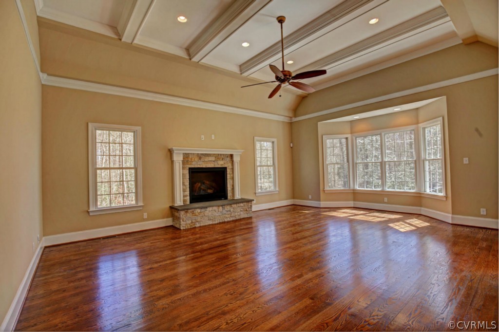 3042 Braehead Road Powhatan, VA 23139 - Photo 36 of 50 The huge great room has a stone surround gas firep